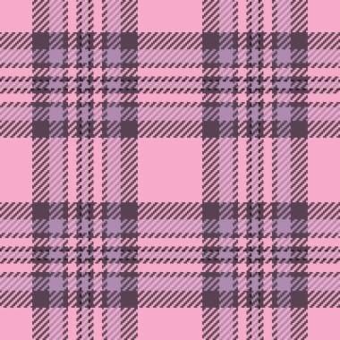 Karmaşık tekstil desenli vektör, oda desenli tartan kumaş. Pastel ve pembe renk paletinde eski, pürüzsüz arka plan ekoseli kontrol.