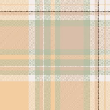 Romantik tekstil dokusu, kıyafet kontrolü. Geleneksel tartan ekoseli turuncu ve açık renk paleti.