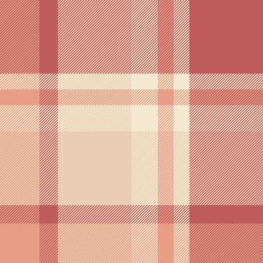 Hassas ekose kumaş, erkek gömleği arka planı kusursuz desen. Kart tekstil kontrol vektörü ışık ve kırmızı renk paletinde.