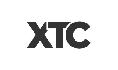 Güçlü ve modern kalın metinli XTC logo tasarım şablonu. Basit ve minimal tipografi içeren ilk tabanlı vektör logosu. Moda şirket kimliği.