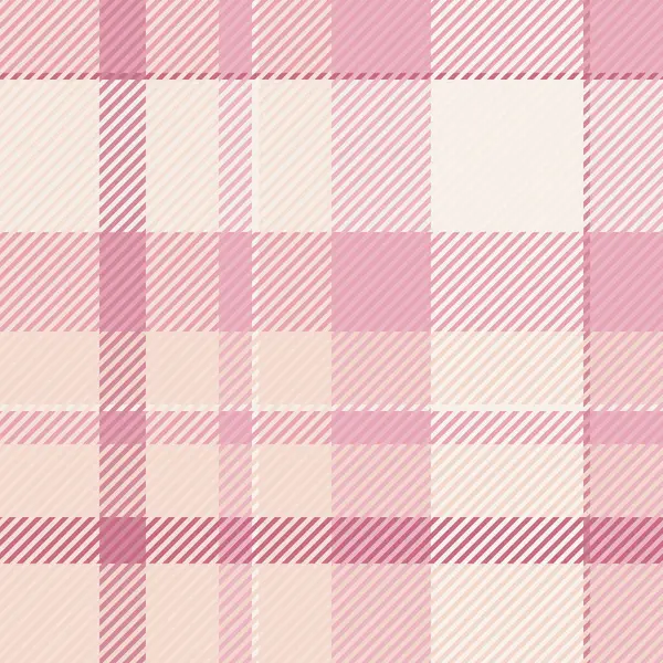 Kıyafet dokusu pürüzsüz arka plan, kaba kontrol vektör kumaşı. Romantik desenli ekose kumaş açık renk ve keten renk paleti.