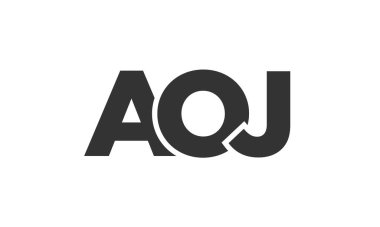 AOJ logo tasarım şablonu güçlü ve modern kalın metinlerle. Basit ve minimal tipografi içeren ilk tabanlı vektör logosu. Moda şirket kimliği.