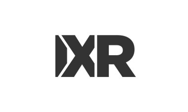 IXR logo tasarım şablonu güçlü ve modern kalın metinlerle. Basit ve minimal tipografi içeren ilk tabanlı vektör logosu. Moda şirket kimliği.