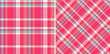 Kalıplı kumaş arkaplan dokusu olan ekoseli kumaş vektör tekstilini kontrol et. Mevsim moda trendleri için gökkuşağı renkleriyle ayarlanmış.