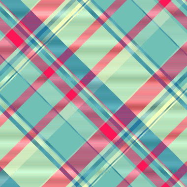 Kırsal doku vektörü tartan, dünya çapında tekstil desenli kumaş. Işık ve gök mavisi renk paletinde arkaplan dikişsiz ekose denetimi yapılıyor.