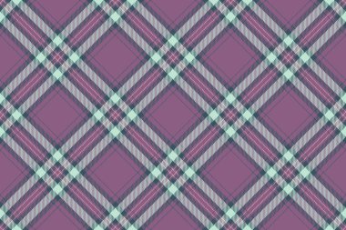 Ekoseli ekoseli vektör, şirin desenli arka plan. Renkli tartan kumaş kontrol kumaşı pembe ve cyan renk paleti.