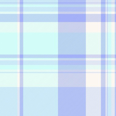 Doğrusal tekstil kontrol vektörü, dikişsiz deniz kabuğu desenli tartan. Kurdele dokusu kumaş arkaplan ekoseli ışık ve deniz kabuğu renkleri.