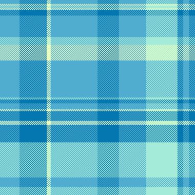 Diğer vektör dokusu dokusu, turkuaz şablon kontrolü. Bebek tartan ekoseli kumaş. Cyan ve deniz mavisi renkleri paletinde dikişsiz..