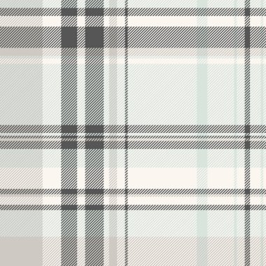 Temel arka plan kumaş deseni, masa örtüsü ekose kumaş dokusu. Özel vektör deniz kabuğu ve beyaz renk paleti tekstil denetimi.