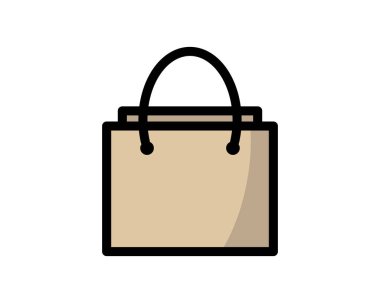 Mobil ve yerel pazar markaları için alışveriş mağazası logosu. Çevrimiçi mağaza simgeleri ödemeler, nakliyat ve satış için basit minimalist işaret, vektör illüstrasyonu.