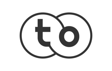 Ana hatları ve mektupları olan bir şirket amblemi. Marka kimliği için birleşmiş iki dairenin logo şablonu, logotip. Vektör Sonsuzluk sembolü