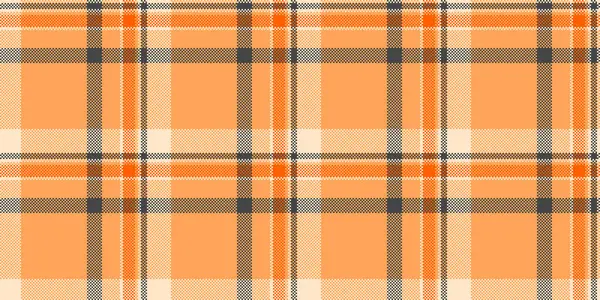 Tatil desenli, pürüzsüz, saten vektör tartan tekstil. 1970 'lerin ekose kumaş arka plan kontrolü turuncu ve bisque renk paleti.