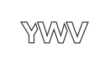 YWV logo tasarım şablonu güçlü ve modern kalın metinlerle. Basit ve minimal tipografi içeren ilk tabanlı vektör logosu. Moda şirket kimliği.
