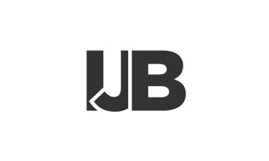 IJB logo tasarım şablonu güçlü ve modern kalın metinlerle. Basit ve minimal tipografi içeren ilk tabanlı vektör logosu. Moda şirket kimliği.
