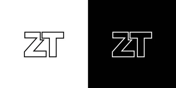 stock vector Trendy letter Z and T, ZT logo design template. Minimal monogram initial based logotype for company identity.