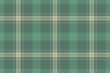 Tekstil tasarımı, yemek kumaşı tartan arka planı. Pastel ve yeşil renk paletinde basitlik ekoseli kusursuz dokuyu kontrol et.