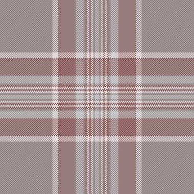 Tartan deseni desensiz, desensiz, vektör kontrollü, pastel ve gri renklerde tekstil kumaşı..