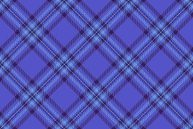 Doku ekose kumaşı, tekstil arka plan desenini kapatın. Mavili ve menekşe renk paletinde etek tartını kontrol et.