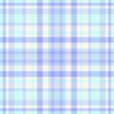 Kumaş kumaş desenli ekose kumaş, makine deseni dikişsiz arka plan. Işık ve deniz kabuğu renk paletinde tekstil deseni karmaşık vektör kontrolü.