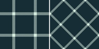 Ekose kumaşlı, dikdörtgen kumaşlı tekstil tartanın arka plan kontrol kalıbı. Şık yağ bezleri ve diğer mutfak dekorları için deniz renklerine boyanmış..