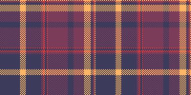 Fransız tekstil dikişsiz arka plan, sezonluk kumaş taşıyıcısı. Çivit rengi ve pembe renk paleti ile tartan desenini kontrol et.