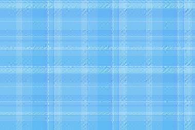Tekstil ekose kontrolü, giysi vektörü arka planı pürüzsüz. Cyan renk paletinde kumaş desenini dinlendir.