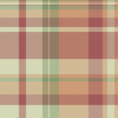 Şık desenli arka plan dokusu, artistik kumaş kontrolü tekstili. Filigran vektör tartan ekoseli ışık ve kırmızı renk paletinde pürüzsüz.