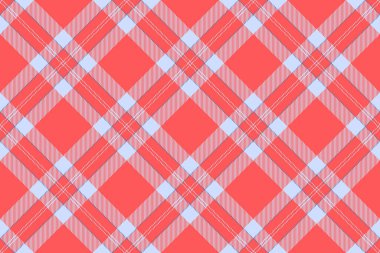 Zarif kontrol vektör geçmişi, tartan tekstil dikişsiz dekorasyon. Değişim desenli ekose kumaş kırmızı ve açık renk paleti.
