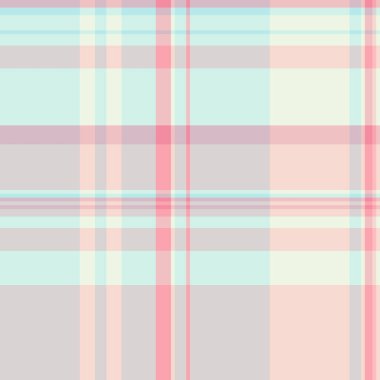 Kumaş şablonunu, kadın vektör kusursuz dokusunu kutlayın. Açık ve beyaz renk paletinde pantolon tartan tekstil ekoseli arkaplan.