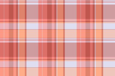 1960 'ların kumaş arka plan dokusu, kolaj tekstil ekose kontrolü. Kostüm tartan vektör deseni kırmızı ve açık renk paletinde pürüzsüz.