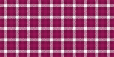 Tarafsız kumaş ekose arka plan, katıksız tartan dikişsiz. Pembe ve lavanta rengi palette tekstil dokusu vektörünü göster.