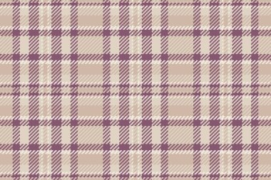 Mokasız desenli ekose, yumuşak desenli tartan. Işık ve pembe renk paletinde mutlu tekstil kumaş arkaplan vektörü.