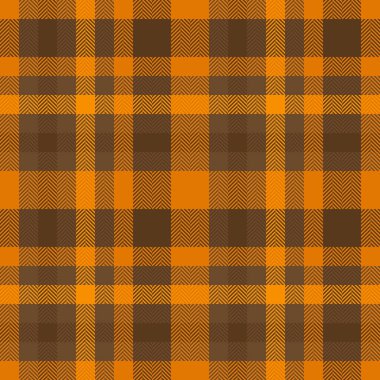 Tekstil vektör şablonu tanıtılıyor, örgü tartan kontrol geçmişi. Jersey desensiz turuncu ve parlak renklerde ekose kumaş.