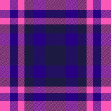 Pencere camı desenli ekose kumaş. Tartansız tasarım vektörü. Daire arka plan tekstil denetimi çivit ve koyu renk paleti.