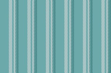 Manzara çizgili vektör çizgileri, dikey tekstil dokusu deseni. Cyan ve beyaz renk paletinde dikey arkaplan kumaşı pürüzsüzdür.
