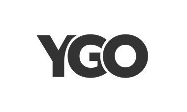 YGO logo tasarım şablonu güçlü ve modern kalın metinlerle. Basit ve minimal tipografi içeren ilk tabanlı vektör logosu. Moda şirket kimliği.