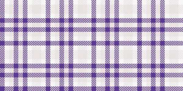 İpek tartan arkaplan vektörü, boş tekstil dokusu kumaşı. Sonbahar ekoseli desen beyaz ve menekşe renk paletinde kontrol.