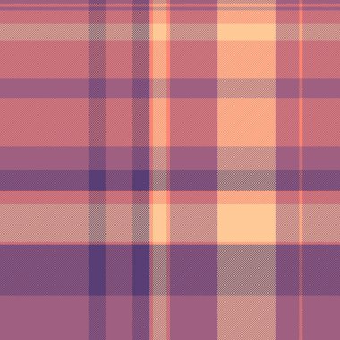 Nadir vektör ekose desenli, çocuk desenli tartan pürüzsüz. Pembe ve somon rengi palette kumaş tekstil kontrolü yap.