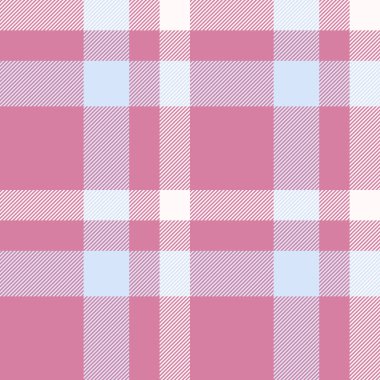 Örtülü taşıyıcı kumaş, mikro arkaplan tartanı. Görkemli tekstil ekose desenli pembe ve açık renk paleti..