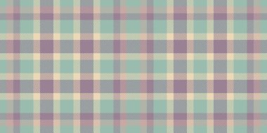Podyum vektör deseni, dingin arka plan kumaş ekoseli. Boyutsal kontrol Pastel ve açık renk paletinde kusursuz tekstil tartan.