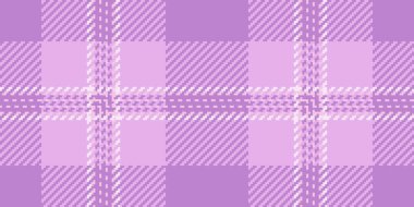 Sonsuz tartan dokusu arka plan, bandana desenli vektör pürüzsüz. Kaba tekstil denetimi kumaş ekoseli açık ve mor renk paleti.