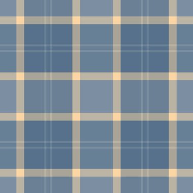 Large tartan seamless fabric, service plaid background pattern. Yuletide textile texture check vector in pastel and cyan colors palette. clipart