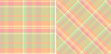 Tartan kumaş tekstil vektörüyle arka plan ekose dokusunun kusursuz desen kontrolü. Yatak odasındaki dekoratif yastıklar için pastel renklere boyanmış. .