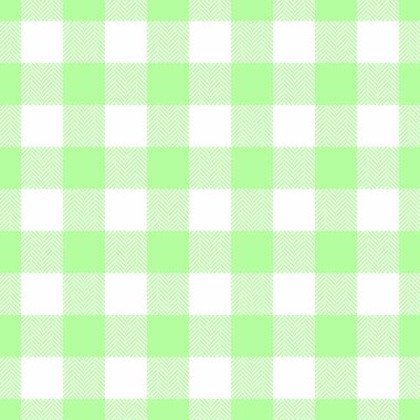 Ceket dikişsiz vektör dokusu, bileşik tartan kumaş dokusu. Şehvetli arkaplan ekoseli desen denetimi yeşil ve beyaz renk paletinde.