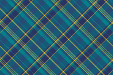 Deko vektörsüz tekstil, kısa ekose desenli arka plan. Döşeme kumaşı tartını Cyan ve yeşil renk paletinde kontrol et.