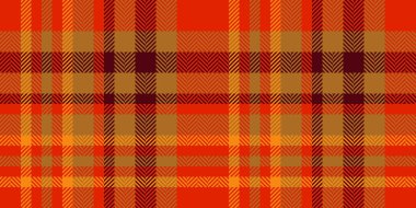 Kadın dokusu geçmişi, Noel ekose kumaş kumaşı. Sayfa kumaş deseni vektörü kırmızı ve turuncu renk paletinde pürüzsüz.