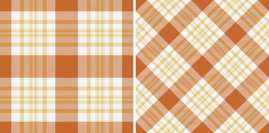 Ekoseli tartan desenli vektör dokusu ve kumaşı kusursuz. Fayans döşeme eğilimlerinin kahve renklerini belirle.