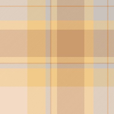 Minimalist arka plan vektör ekoseli, popüler dikişsiz doku tekstili. Kehribar ve turuncu renk paletinde tartan desenleri kontrol et.