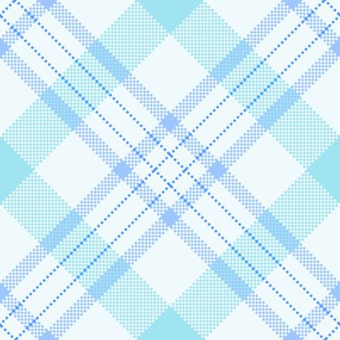 Kadın desenli ekose desenli, motifsiz ekoseli tartan. Nane kremi ve cyan renk paletinde izolasyon kumaşı arka plan tekstil vektörü.