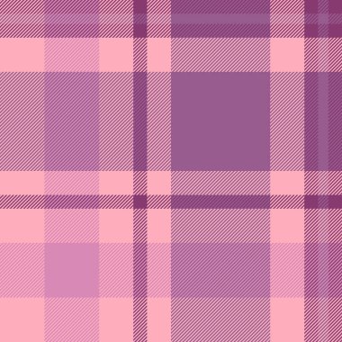 Paçavra dokusu kontrolü kumaş, erkek vektör dikişsiz tekstil. Pamuk tartan arka plan ekose deseni pembe ve kırmızı renk paletinde.